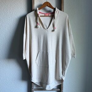 Cozy Cream Hooded Women's Poncho